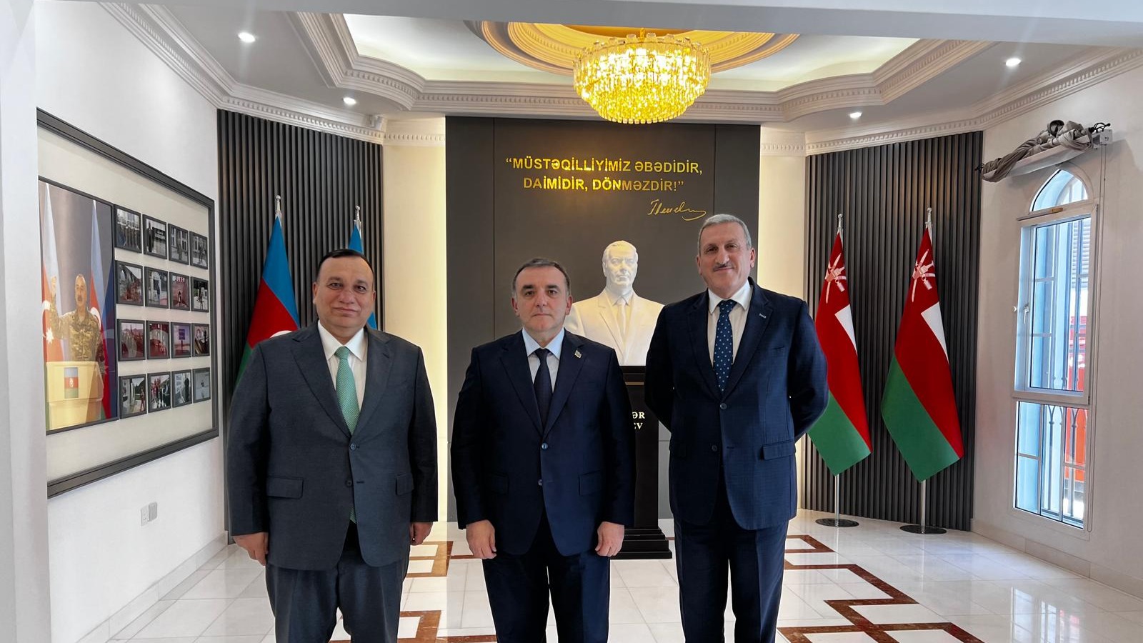 On 5 April 2026, a courtesy meeting was held at the Embassy of the Republic of Azerbaijan in the Sultanate of Oman between Ambassador of Azerbaijan Rashad Ismayilov and Ambassador of the Republic of Iraq to Oman, Mr. Qais Saad Al Amer. Xeber basligi